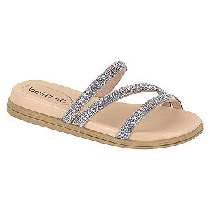 Chinelo Slide Flatform 3 Tiras Cristal Beira Rio Conforto