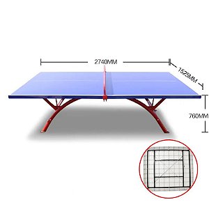Mesa de tênis de mesa de fibra de vidro Pista e Campo