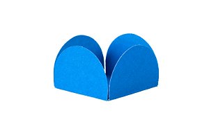 Forminha 4 Pétalas - Azul Escuro - Tam. 3,5x3,5x2,2 cm. - Pacote c/ 50  - R$ 0,05 un.