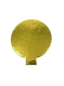 Porta Docinho Redondo - Tam. 3,5 cm. - Dourado - Pacote c/ 10 unid. - R$ 0,21 un.