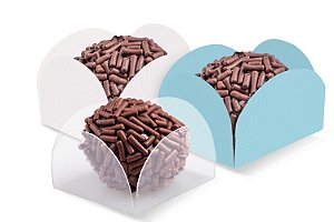 Forminha para Brigadeiro e Doces 4 Pétalas Colorida | 50 unidades 3,5x3,5x2,2cm | Sulformas