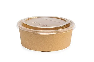 10 unid - Bowls Ecopack - 500ml 150x45mm c/ Tampa