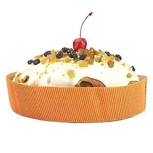 01 und Colomba Oval Forneável 500 g  Laranja - Tam 21,5x5 cm