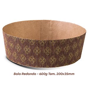 10 Formas Bolo redondo - 600 g. - Tam. 200x35 mm - Decorado
