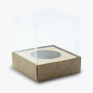 05 und Caixa  Panetone Básica 100g c/ tampa 100x100x100 mm - Dupla Face