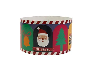05 und Cinta para Panetone 500 g. - Tam. 44x8,5 cm. - Papai Noel Color