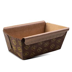 10 Formas Bolo inglês Forneável 100 g Decorado com abas 100x60x50mm