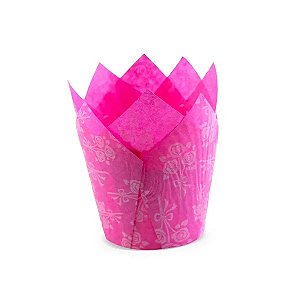 Formas Papel Tulipas Cupcakes/muffin C/25 Flores