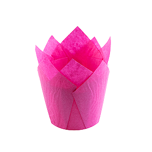 Formas Papel Tulipas Cupcakes/muffin C/25 Fucsia