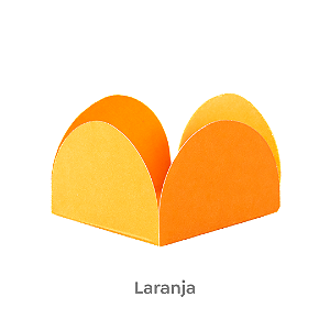 Forminha 4 pétalas - Tam. 35x35x22 mm - Laranja - Pcte. c/ 500 unid.