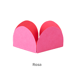 Forminha 4 pétalas - Tam. 35x35x22 mm - Rosa - Pcte. c/ 500 unid.