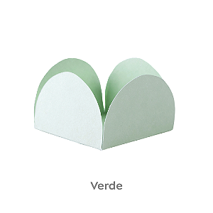 Forminha 4 pétalas - Tam. 35x35x22 mm - Verde - Pcte. c/ 500 unid.