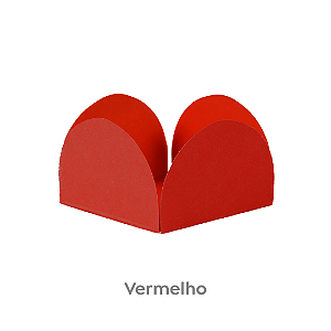 Forminha 4 pétalas - Tam. 35x35x22 mm - Vermelha - Pcte. c/ 500 unid.