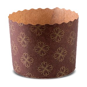 Forma Forneável P/Panetone 100Un 13,4X9,5Cm 500G | Marrom
