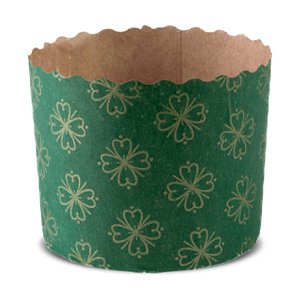 Forma Forneável P/Panetone 100Un 7X6Cm 100G | Verde