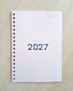 Miolos De Agenda Semanal Em Colunas 2027 - 17x24cm Furados p/wire-ô 2:1