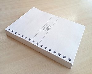 MIOLOS DE AGENDA 2027 - 1 DIA por Página (Cinza) Furados p/wire-ô + Pares Paraná