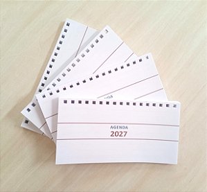 Miolos De Agenda Semanal De Bolso 2027 Furados p/wire-ô + Pares Paraná