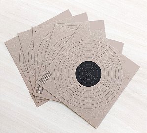Alvos Papel Carabina Pressão 17x17 - 450g ( Pardo )