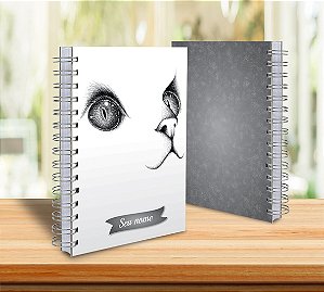 Caderno de Anotações A5 - Sem Pauta 15x21cm Personalizado c/Nome (Diversas opções/Temas)