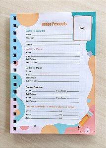 Miolos Agenda Escolar Infantil Colorida Furados p/wire-ô