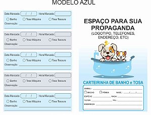 Carteirinha Banho & Tosa - Pet Personalizada