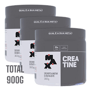 KIT 3X CREATINA 300G MAX TITANIUM - TOTALIZANDO 900G DE CREATINA PURA