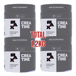 KIT 4X CREATINA 300G MAX TITANIUM - TOTALIZANDO 1,2KG DE CREATINA PURA