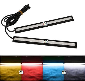 Barra Slim DRL de Led Cob 17cm em Alta Performance e Brilho disponível em várias cores 12v