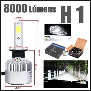 Ultra Led H1 H3 H4 H7 H8 H9 H11 H27 HB3 HB4 P/ Moto Carro Caminhão 8000 Lúmens 6000k Alta Baixa Milha 12v 24v