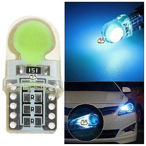 Lâmpada Led T10 w5w Mini Resinado Meia Luz Pingo Canbus Disponível em 3 Cores 12v