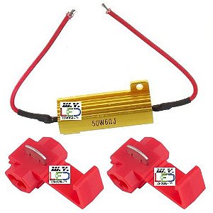 Resistor LED 50w 6 Ohm Canceller Canbus Can-bus Elimina erro Sistema para Correções e Controle Consumos 12v
