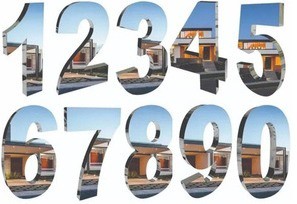 Números em aço inox de 15cm de altura (números de casa)