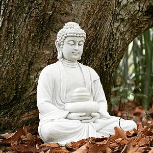 Fonte Buda Zen Marmorite White Stone 85 cm 110V