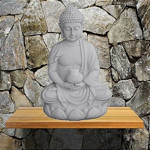 Buda Good Vibes White Stone 45 cm