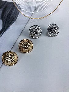 Brinco Botão Martelado