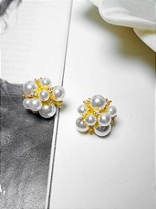 Brinco Pérolas e Zircônias