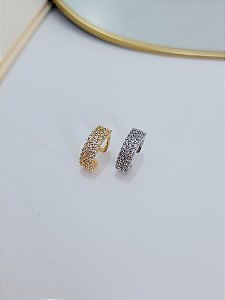 Piercing Fake Três Fileiras de Zircônias