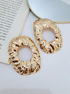 Maxi Brinco Oval Trabalhado