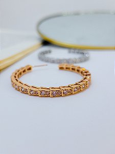 Argola Fina Cravejada