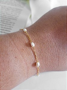 Pulseira de Pérolas Arroz