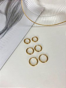 Trio de Argolas Lisas