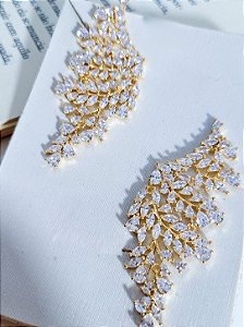Brinco Ear Cuff Cascata de Zircônias