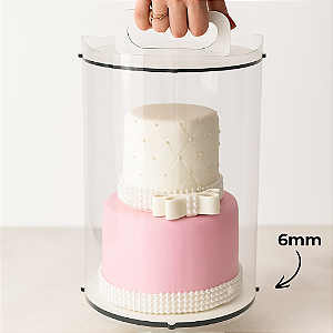 Kit 5 Und Caixa Para Bolo Cake Box MDF Branco (6mm)
