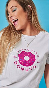 Camiseta Feminina Donuts Branca