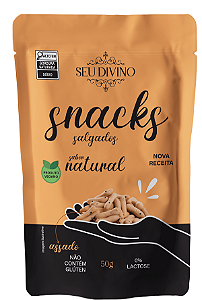 Snacks Sabor Natural 50g - Vegano, Sem Glúten e Lactose