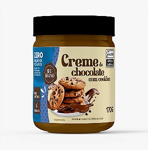 Creme de Chocolate com Cookies 170g Zero Açúcar, Vegano, Sem Gluten e Lactose