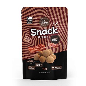 Snacks Sabor Bacon de 50g - Vegano, Sem Glúten e Lactose