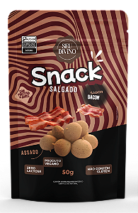 Snacks Sabor Bacon de 50g - Vegano, Sem Glúten e Lactose