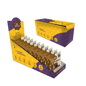 Pack c/ 10 und Alfajor Branco Baunilha 40g Recheio e Cobertura de Chocolate - Vegano, Sem Glúten e Lactose